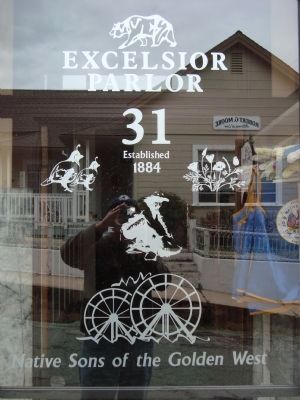 Glass Edging on the Excelsior Parlor #31 Hall Entrance Door image. Click for full size.