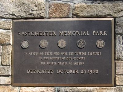 Eastchester Memorial Park Marker image. Click for full size.