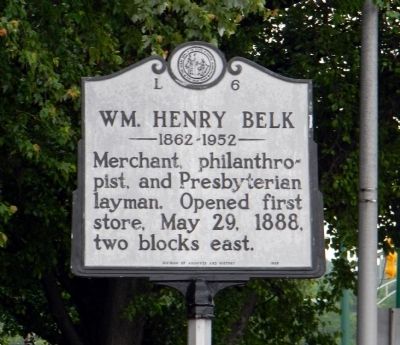 Wm. Henry Belk Marker image. Click for full size.