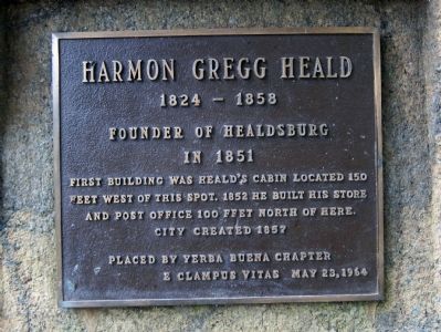 Harmon Gregg Heald Marker. Click for full size. Harmon Gregg Heald Marker image. Click for full size.