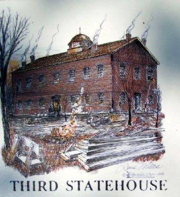 Statehouse Drawing on Polished Politician Marker image. Click for full size.