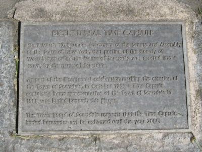 Scarsdale Bicentennial Time Capsule Marker image. Click for full size.