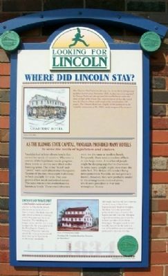 Where Did Lincoln Stay? Marker image. Click for full size.