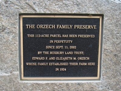 The Orzech Family Preserve Marker image. Click for full size.