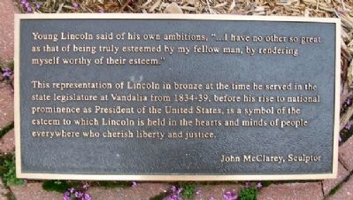 Sitting with Lincoln Marker. Click for full size. Sitting with Lincoln Marker image. Click for full size.