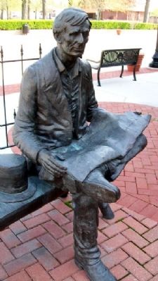 Sitting with Lincoln Statue. Click for full size. Sitting with Lincoln Statue image. Click for full size.