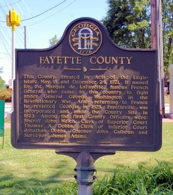 Fayette County Marker image. Click for full size.