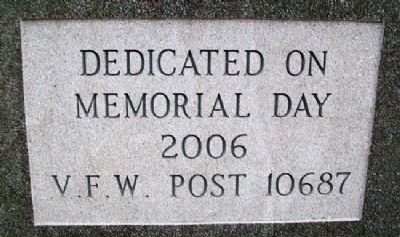 VFW Post 10687 Veterans Memorial (back) image. Click for full size.