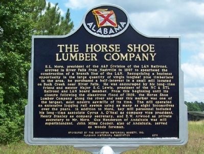 The Horse Shoe Lumber Company Marker - Side A image. Click for full size.