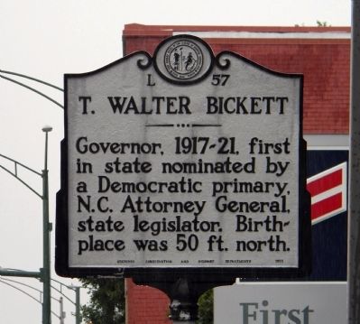 T. Walter Bickett Marker image. Click for full size.