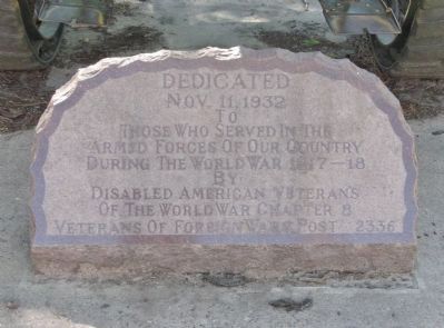 World War I Memorial. Click for full size. World War I Memorial image. Click for full size.