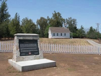 The Old La Grange Schoolhouse and Marker image. Click for full size.