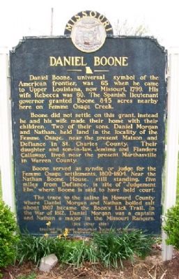 Daniel Boone Marker (Front) image. Click for full size.