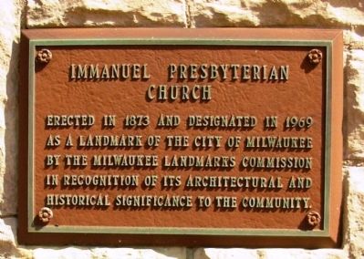 Immanuel Presbyterian Church Marker image. Click for full size.