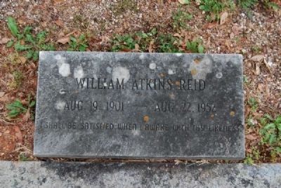 William Atkins Reid Tombstone<br>Due West A.R.P. Church Cemetery image. Click for full size.