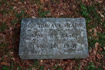 Rev. Horace Rabb Tombstone<br>Due West A.R.P. Church Cemetery image. Click for full size.