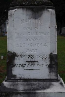 Rev. J[onathan] Galloway Tombstone<br>Due West A.R.P. Church Cemetery<br>Northwest Inscription image. Click for full size.