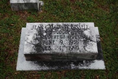 Judge Jean Galloway Bissell Tombstone<br>Due West A.R.P. Church Cemetery image. Click for full size.