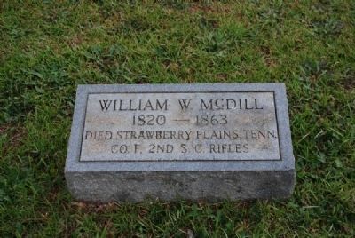 William W. McDill Tombstone<br>Due West A.R.P. Church Cemetery image. Click for full size.