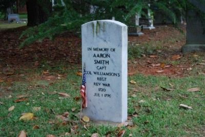 Capt. Aaron Smith Tombstone<br>Due West A.R.P. Church Cemetery image. Click for full size.