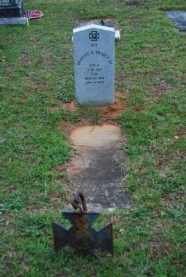 Pvt. Samuel E. Pruitt III Tombstone<br>Due West A.R.P. Church Cemetery image. Click for full size.