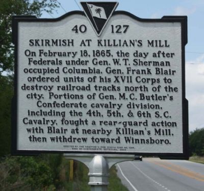 Skirmish at Killian's Mill Marker image. Click for full size.