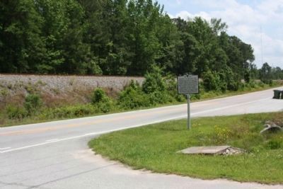 Skirmish at Killian's Mill Marker; present day northside Railroad line image. Click for full size.