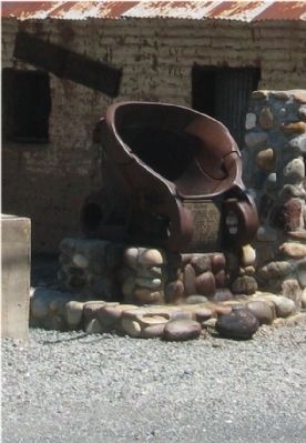 Tuolumne Gold Dredge Bucket and Marker. Click for full size. Tuolumne Gold Dredge Bucket and Marker image. Click for full size.