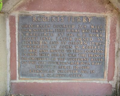 Roberts Ferry Marker image. Click for full size.