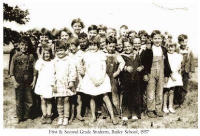 Bailey School First & Second grade students in 1937 image. Click for full size.