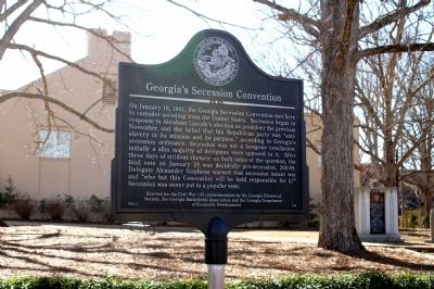 Georgia's Secession Convention Historical Marker Marker image. Click for full size.