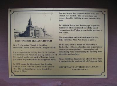First Presbyterian Church Marker image. Click for full size.