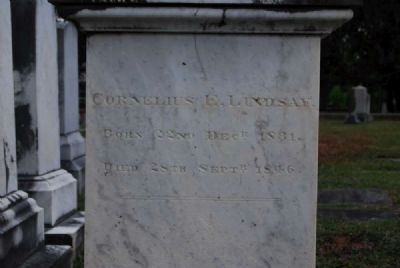 Cornelius E. & Henry L. Lindsay Tombstone<br>Due West ARP Church Cemetery<br>Northeast Inscription image. Click for full size.