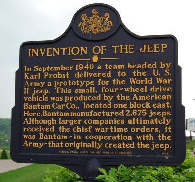 Invention Of The Jeep Marker image. Click for full size.