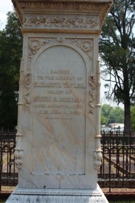 Memory Hill Cemetery,Elizabeth Taylor Jordan image. Click for full size.