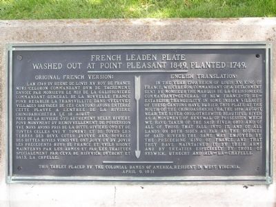 French Leaden Plate Marker image. Click for full size.