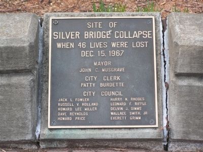 Site of Silver Bridge Collapse Marker image. Click for full size.