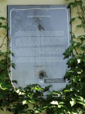 Faber Park and Pool Marker. Click for full size. Faber Park and Pool Marker image. Click for full size.