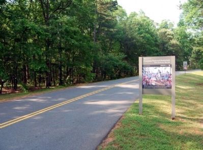 Welcome to Cowpens National Battlefield Marker -<br>Looking South Along Piedmont Road image. Click for full size.