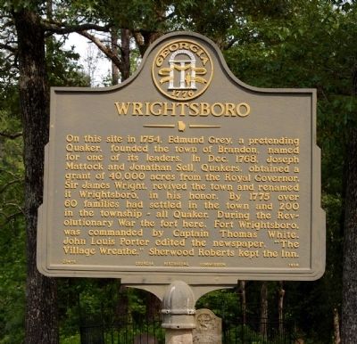 Wrightsboro Marker. Click for full size. Wrightsboro Marker image. Click for full size.