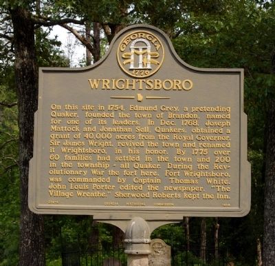 Wrightsboro Marker image. Click for full size.