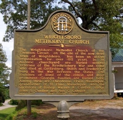 Wrightsboro Methodist Church Marker image. Click for full size.
