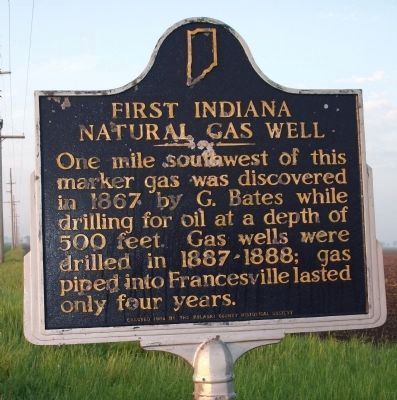 First Indiana Natural Gas Well Marker image. Click for full size.