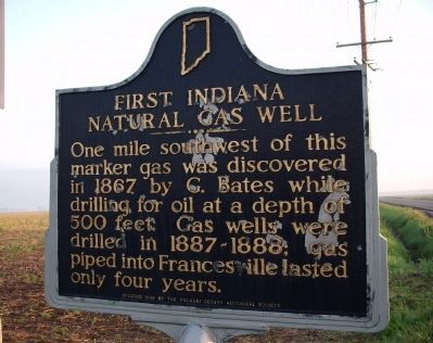 Obverse View - - First Indiana Natural Gas Well Marker image. Click for full size.
