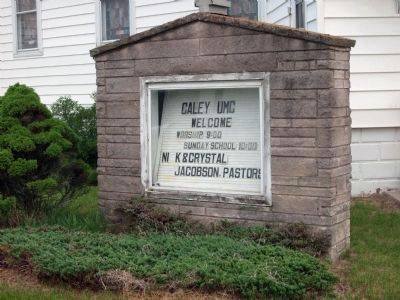 "Caley UMC Church - Welcome" - Sign image. Click for full size.