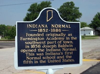 Obverse View - - Indiana Normal Marker image. Click for full size.