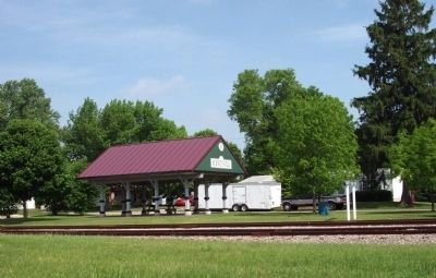 Burnettsville, Indiana - Train Depot - - Just a short walk. image. Click for full size.