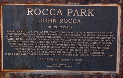 Rocca Park Marker image. Click for full size.