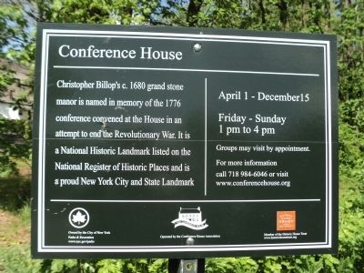 Conference House Marker. Click for full size. Conference House Marker image. Click for full size.