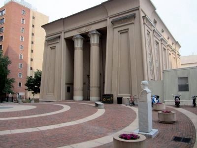 Egyptian Building Marker (left of entrance). Click for full size. Egyptian Building Marker (left of entrance) image. Click for full size.